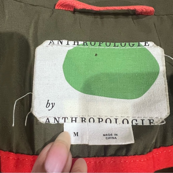 Anthropologie Gisborne Anorak Olive Green Safari Jacket Women’s Size Medium - Picture 7 of 12